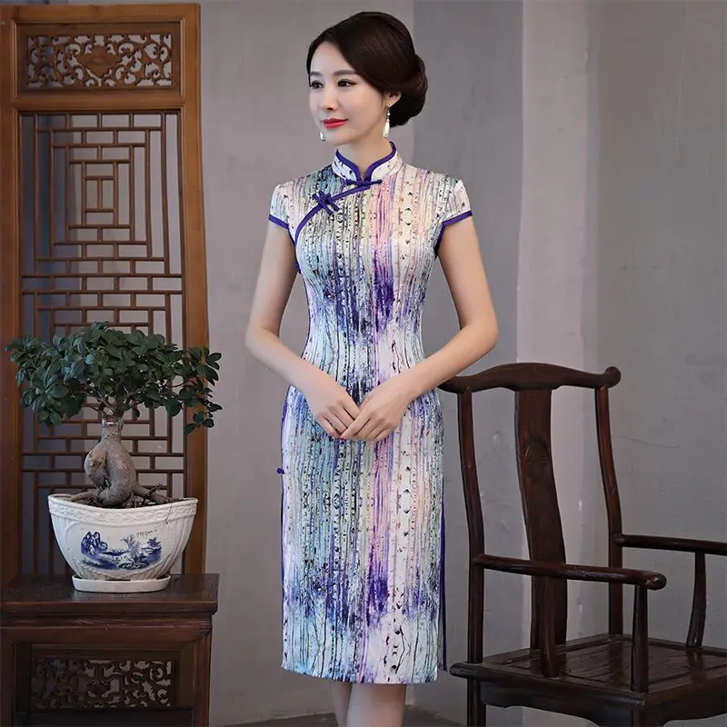 2019 женские летние короткие Cheongsam модная обувь в китайском стиле из