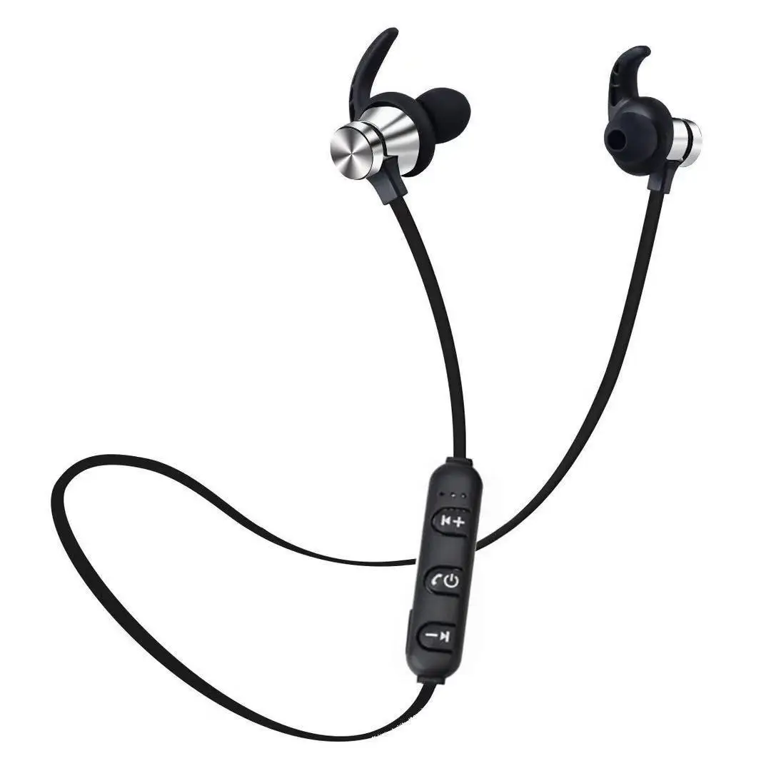Silver with tips Магнитные Спортивные Беспроводные наушники, Bluetooth наушники для Xiaomi, мобильного телефона, IPhone, шейный ремешок, Ecouteur, Bluetooth Fone De Ouvido F2C312 - Цвет: Silver with tips
