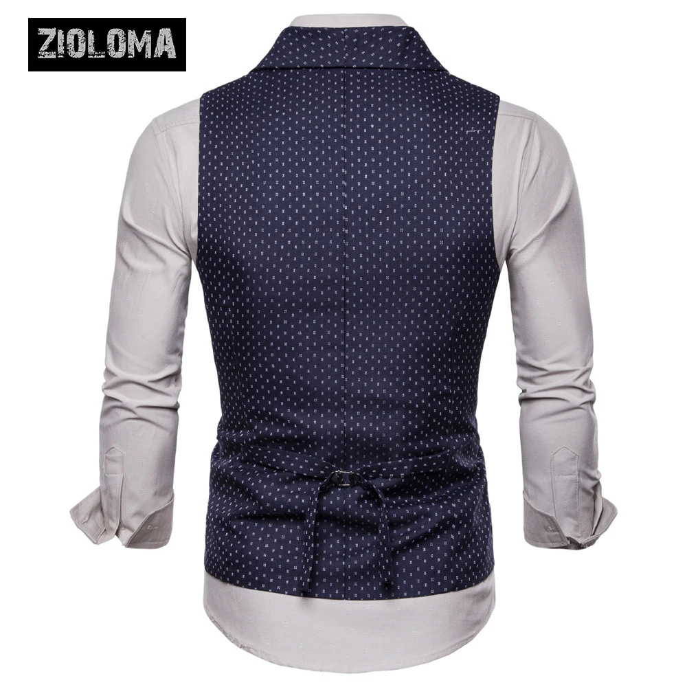 ZIOLOMA Мужской базовый Повседневный жилет Homme клетчатый без рукавов