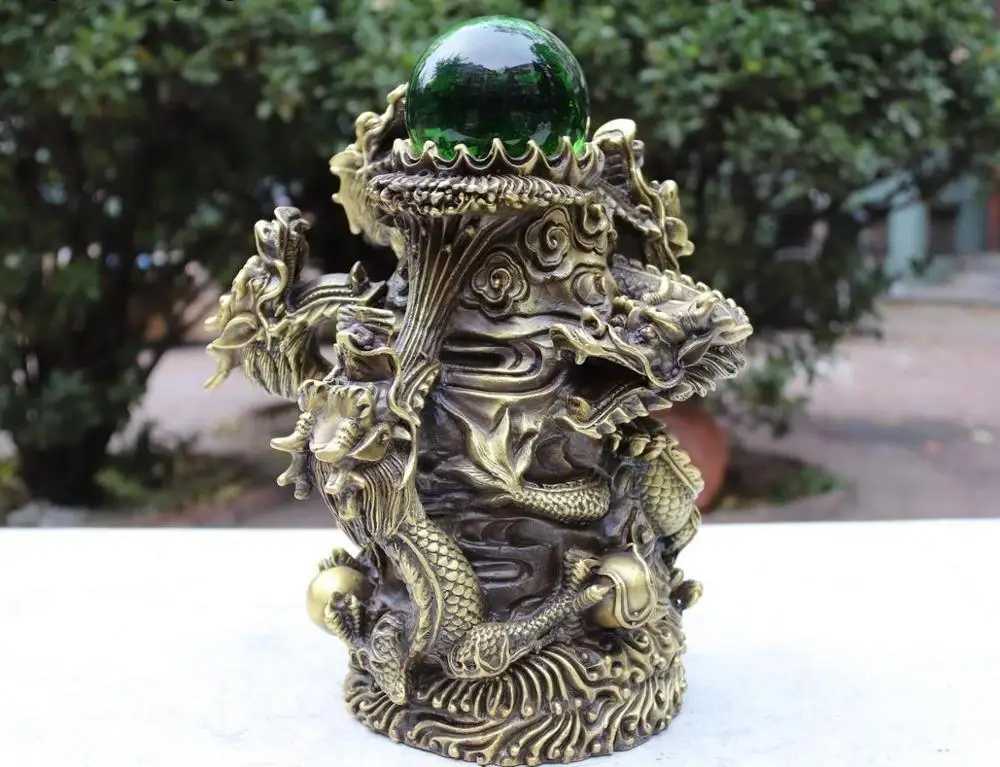 Китай (материк) собрать корпус из латуни Медь Feng Shui пять богатство игры драконов