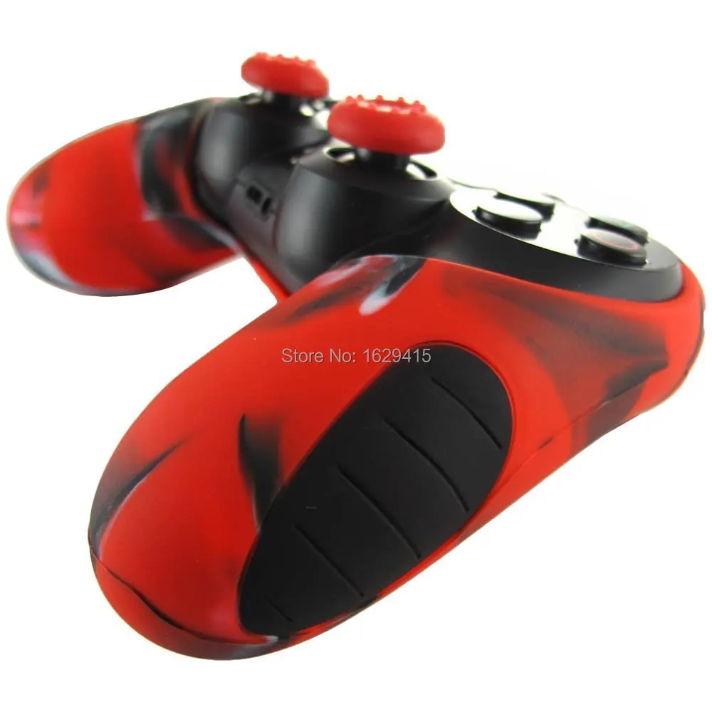IVYUEEN, 12 цветов, для Playstation Dualshock 4, PS4 PRO, тонкий контроллер, силиконовый, толстый, половинный чехол+ 2 ручки для большого пальца