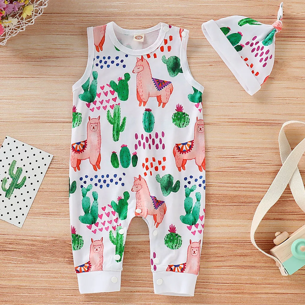 NewbornBaby/Детские летние комбинезоны с героями мультфильмов для маленьких
