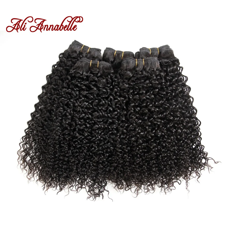 ALI ANNABELLE волосы малазийские кудрявые вьющиеся человеческие пучки 4 Remy Weave