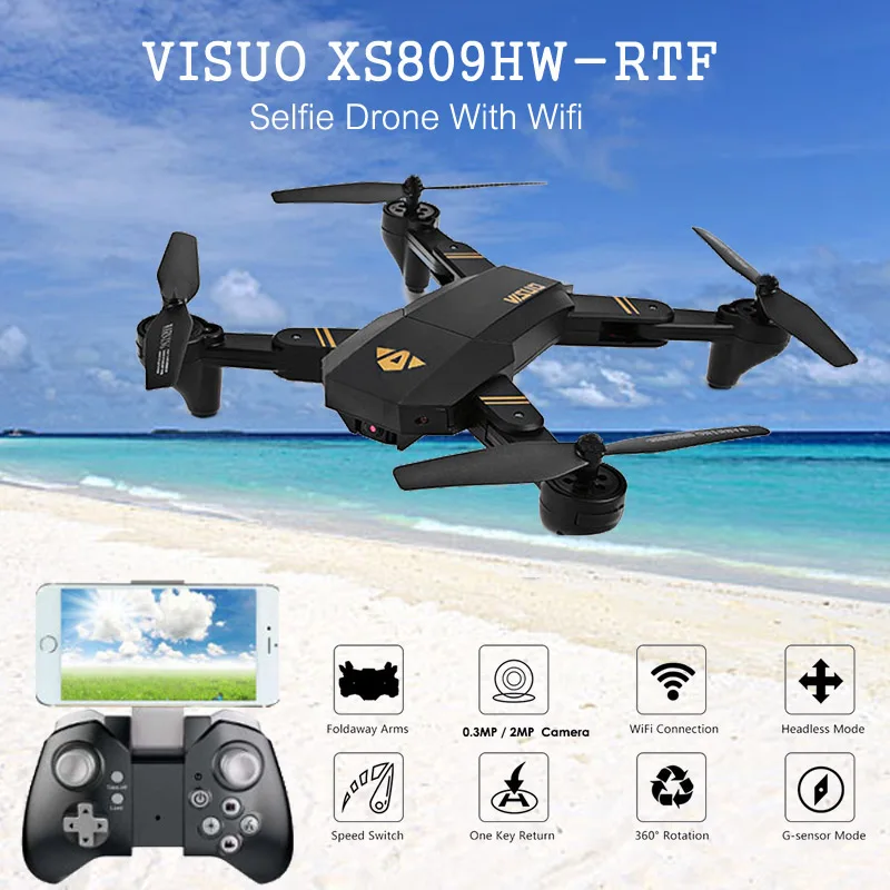 Камера VISUO XS809HW HD складной Дрон с дистанционным управлением игрушки для улицы