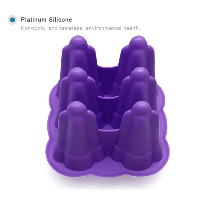 Безопасные силиконовые 6 ячеек мороженого Летние Замороженные льда поп плесень