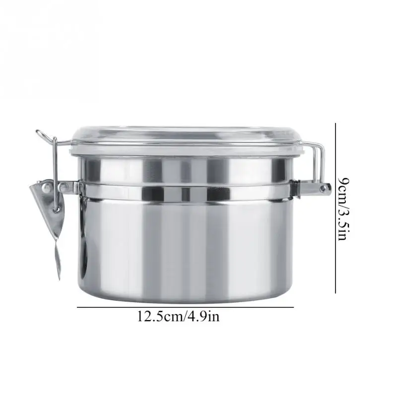Coffee Container Stainless Steel Tea Box Candy Cookie Chocolate Coffee Powder Cans Tea Leaves for Kitchen Storage Organization - Цвет: 800ml