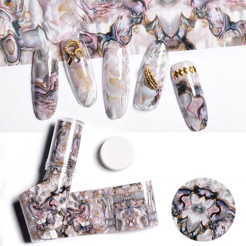 Мода Градиент ногтевое искусство 3D наклейка Shell Маникюр украшения для ногтей