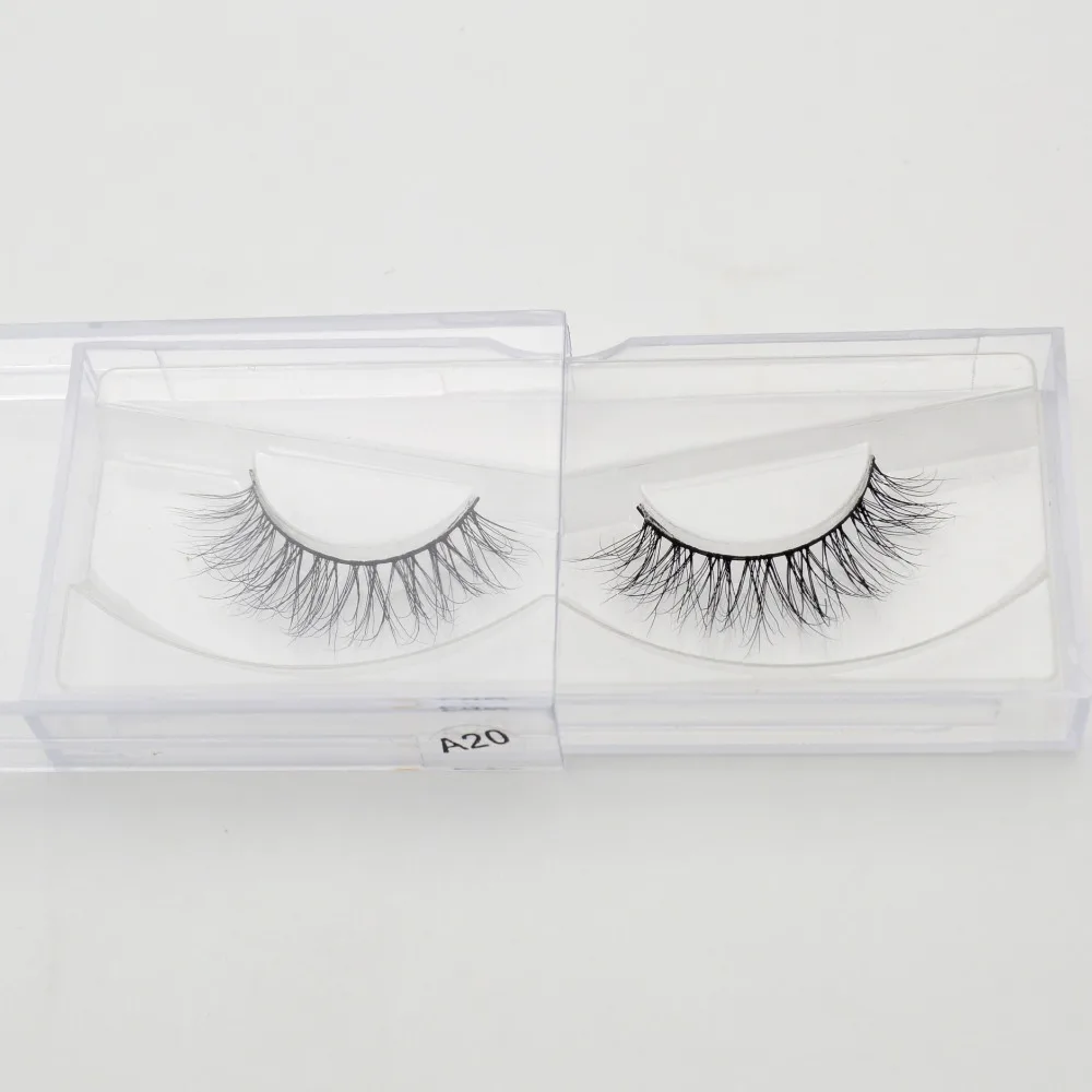 visofree 1 pair 3d mink lashes wholesale 100% real fur Handmade crossing individual strip thick lash A20 | Красота и здоровье