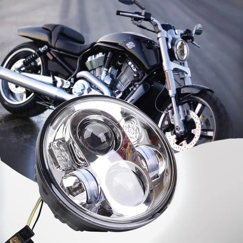 5-3/4 &quotкруглые передние фары для Harley Dyna Softail Sportster наружный стержень запчасти 5 75