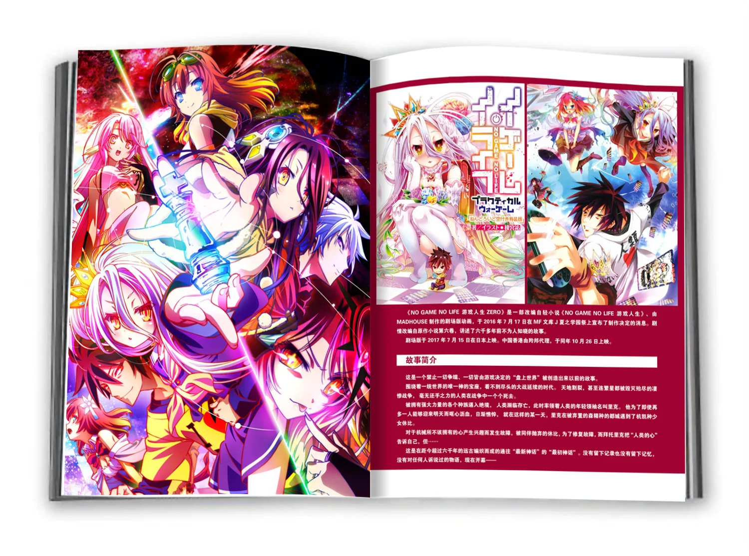 Художественная книга NO GAME LIFE ZERO Sora Shiro Dola Jibril каталожная брошюра Fanart иллюстрация