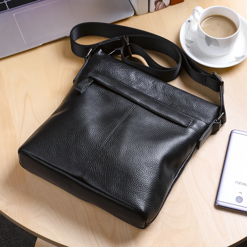 Новинка 2020 модная мужская сумка Wmnuo через плечо из натуральной кожи мягкой