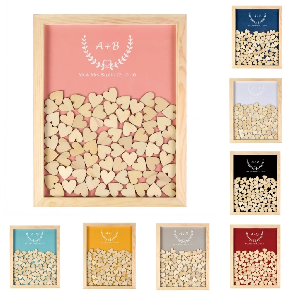 Деревянная подвесная рамка в деревенском стиле с персонализированной