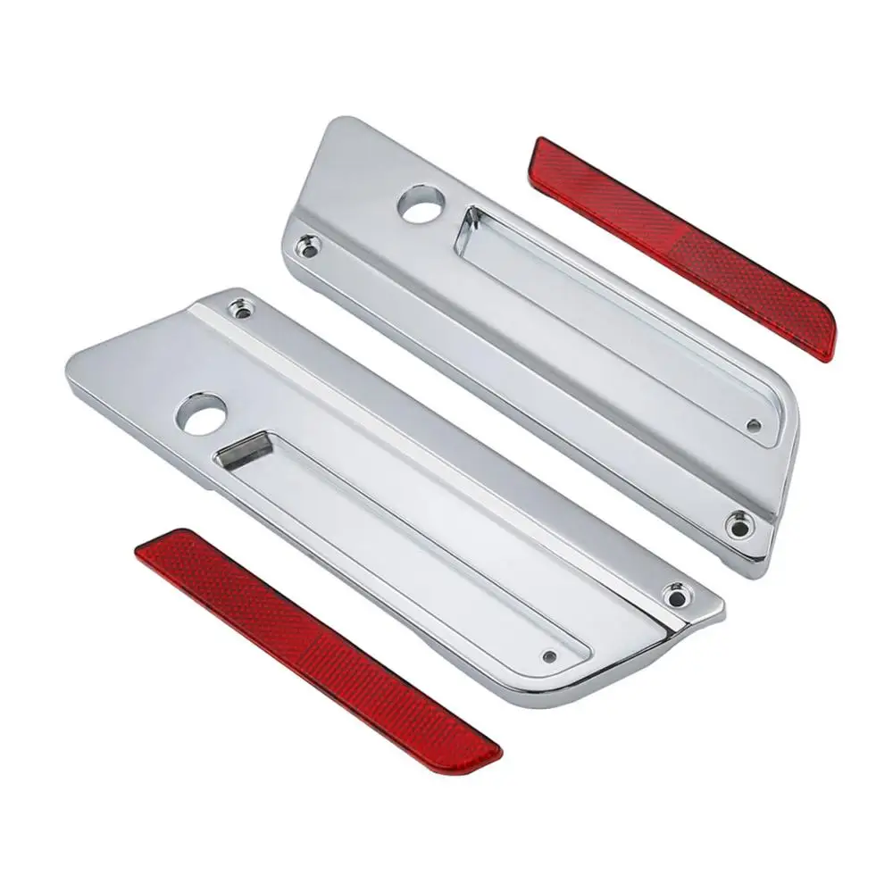 МОТОЦИКЛ ABS жесткий седельная сумка крышки с защелкой отражатель для Harley Touring Street