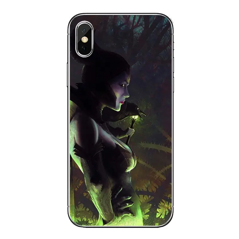 Sleeping curse Maleficent Stained Glass Art For Samsung Galaxy A5 A6 A7 A8 A9 J4 J5 J7 J8 2017 2018 Plus Prime Mobile Phone Case |