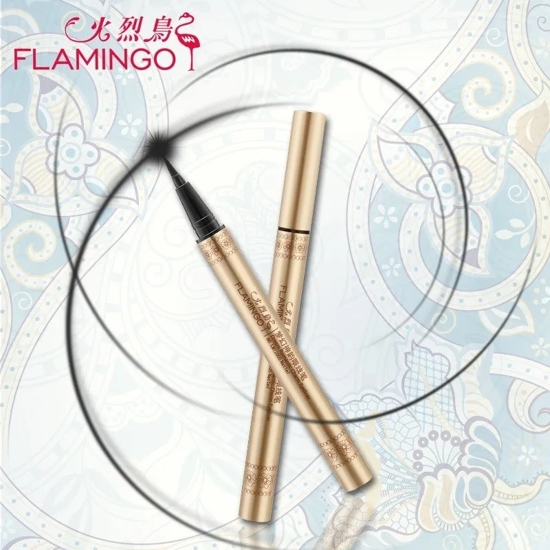 Жидкая подводка для глаз Фламинго 1 мл косметическая гладкая Водостойкая
