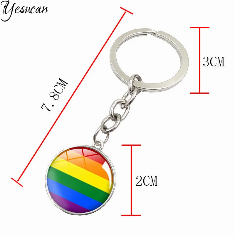 Цветной Радужный брелок Gay Pride 8 стилей брелки для автомобильных ключей сумка