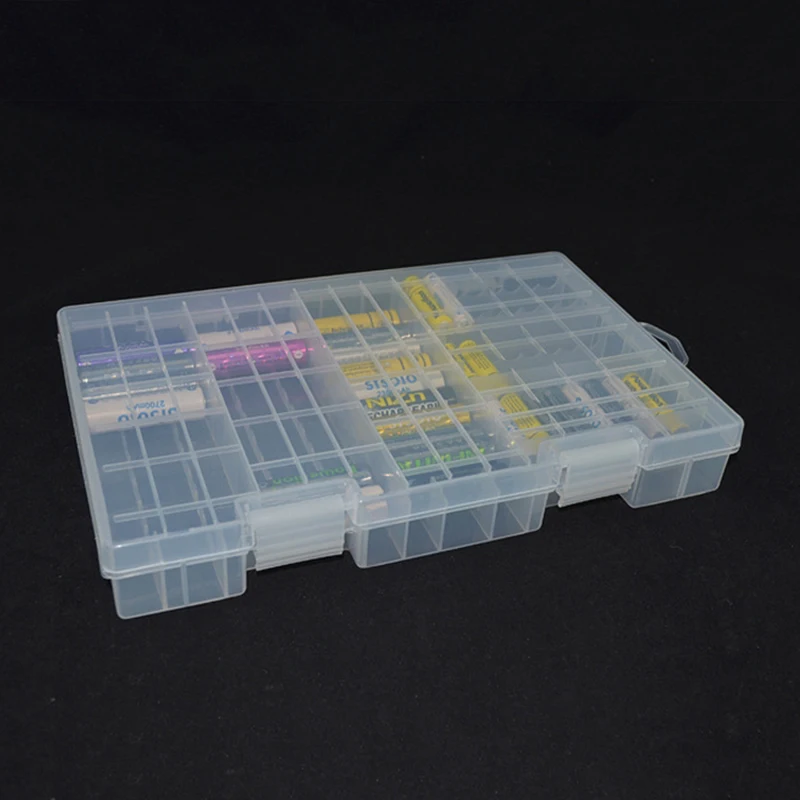 Пластиковый прозрачный контейнер для хранения батарей AA/AAA чехол органайзер 100