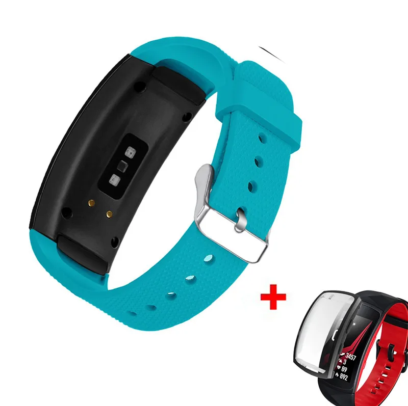 Color12 2 в 1 сменные браслеты для samsung gear Fit 2 Pro Band силиконовый ремешок для часов+ чехол для samsung Fit 2 SM-R360 ремешок - Цвет: Color12
