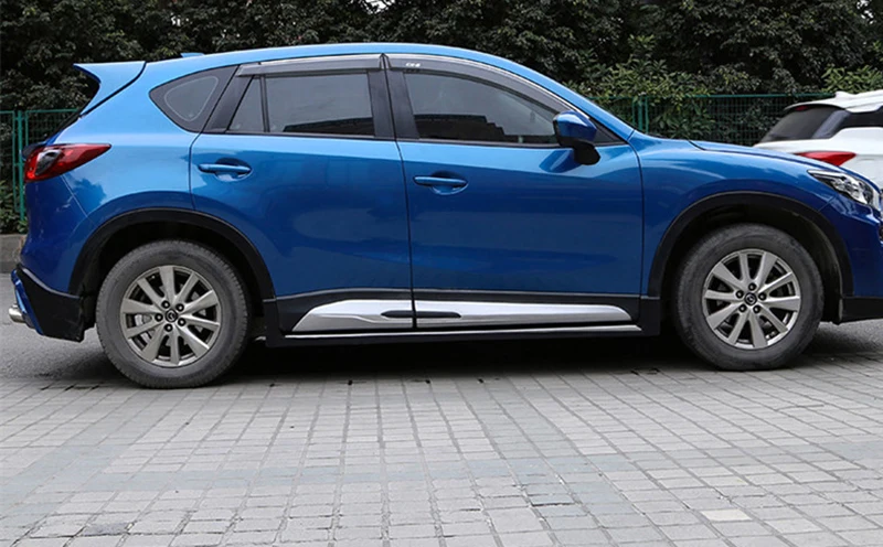 Для Mazda CX-5 CX5 2013 аксессуары 4 шт./компл. ABS хромированные Пластик боковой молдинг крышка обшивки двери кузова Наборы