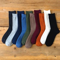 new harajuku retro mens solid color high quality colorful casual tube fashion business socks wholesale 5 pairs