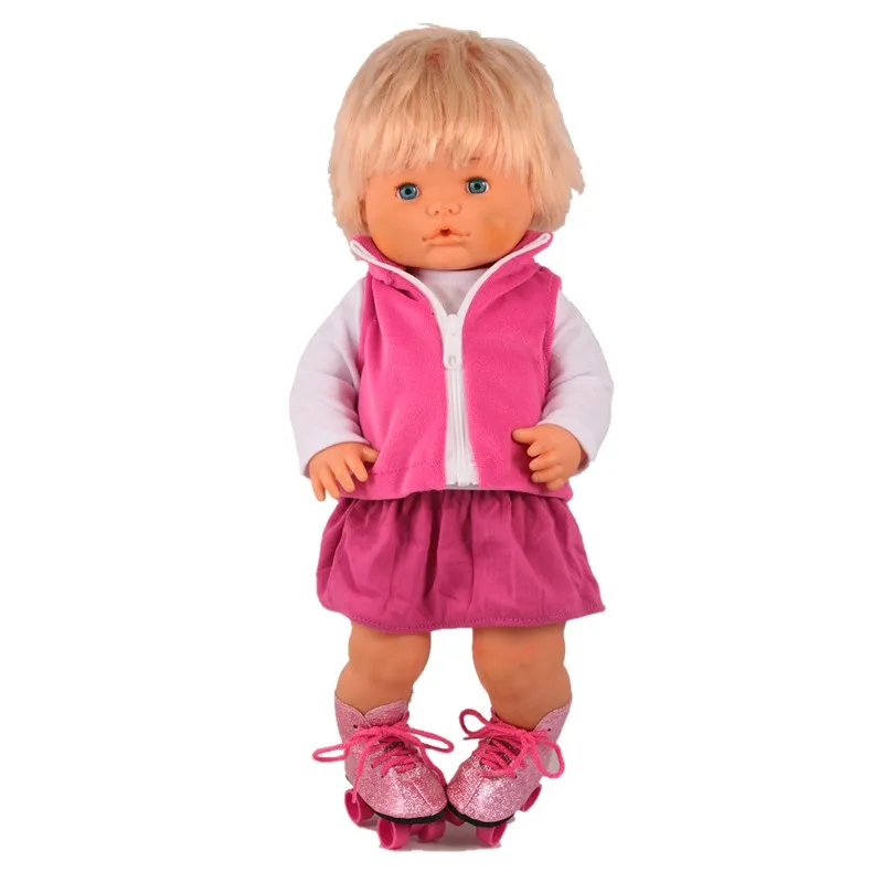 2 Styles 3in1 Jumpsuit+skating shoes fit 16inch Nenuco Doll &amp 41cm Baby Clothes and Accessories Children best Birthday Gift | Игрушки и