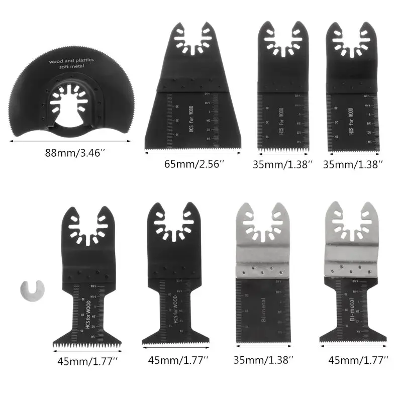 7 шт./компл. Осциллирующий мульти инструмент пилы лезвия набор Мультитул Комплект