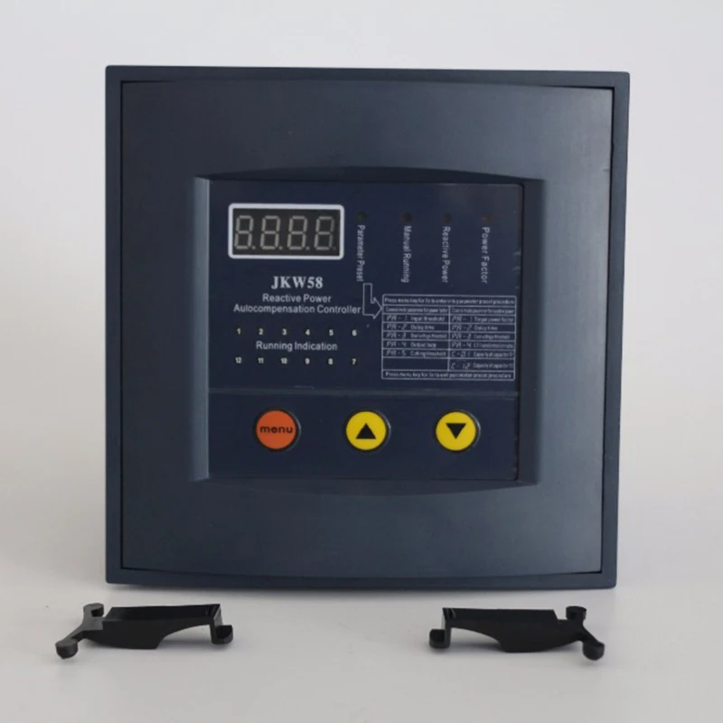 JKW58 PFR-12 коэффициент мощности 380 v 12 шагов 50/60Hz реактивной мощности Автоматическая компенсация контроллер конденсатор с алюминиевой крышкой для 50/60 HZ