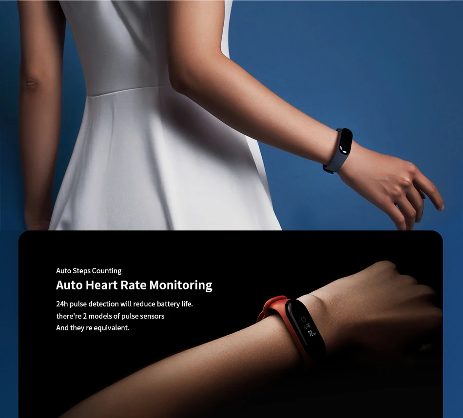 Xiaomi mi смарт-браслет 3 фитнес-браслет mi Band 3 большой сенсорный экран OLED сообщение время сердечного ритма Smartband