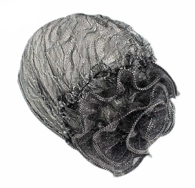 2017 новые женские кружевные шапки с цветами тюрбан головные уборы аксессуары для