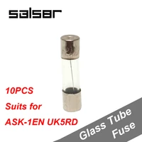 10pcs quick blow glass tube fuse suits for ask 1en uk5rd terminal assorted kits fast blow glass fuses 0 1a1a6a