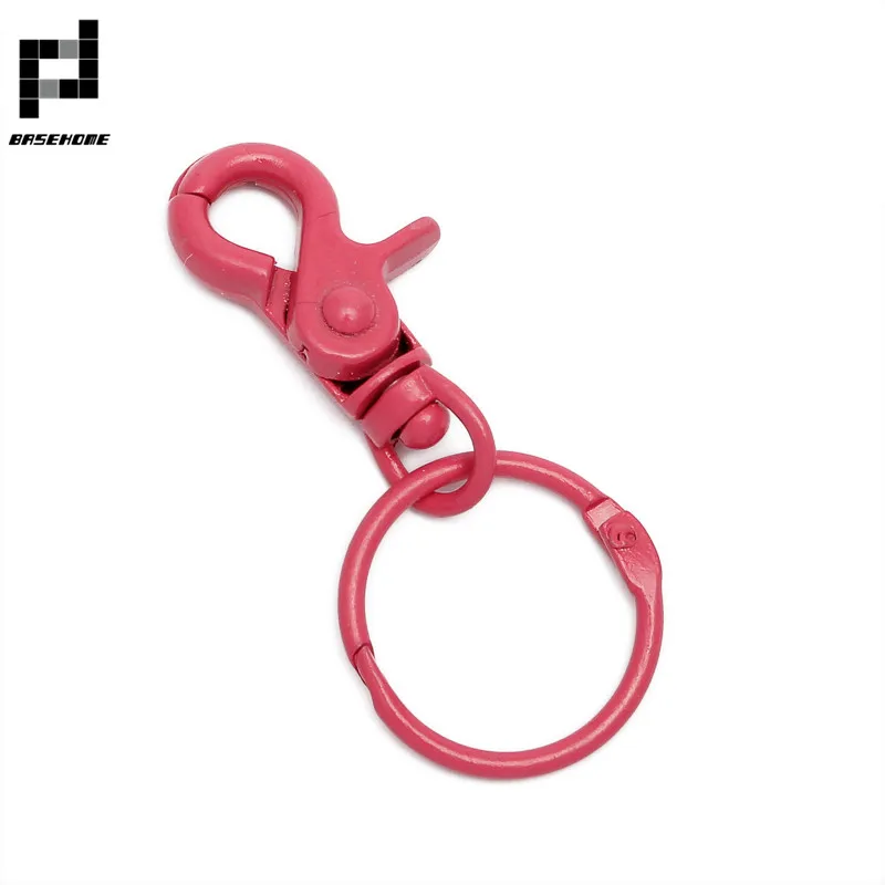 rose red BASEHOME, 2 шт./лот, 15 цветов, брелоки, застежки-крючки, Брелоки для ключей, брелоки для DIY, брелоки, помпоны, брелоки, ювелирные изделия - Цвет: rose red