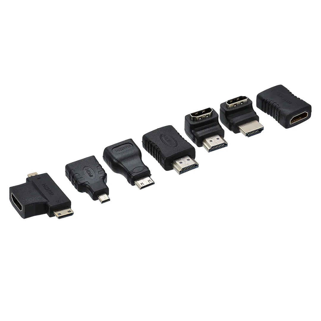 7 шт. 2 в 1 HDMI адаптер Комплект Высокое качество HDMI мини микро адаптер удлинитель Конвертер Разъем наборы для HDTV