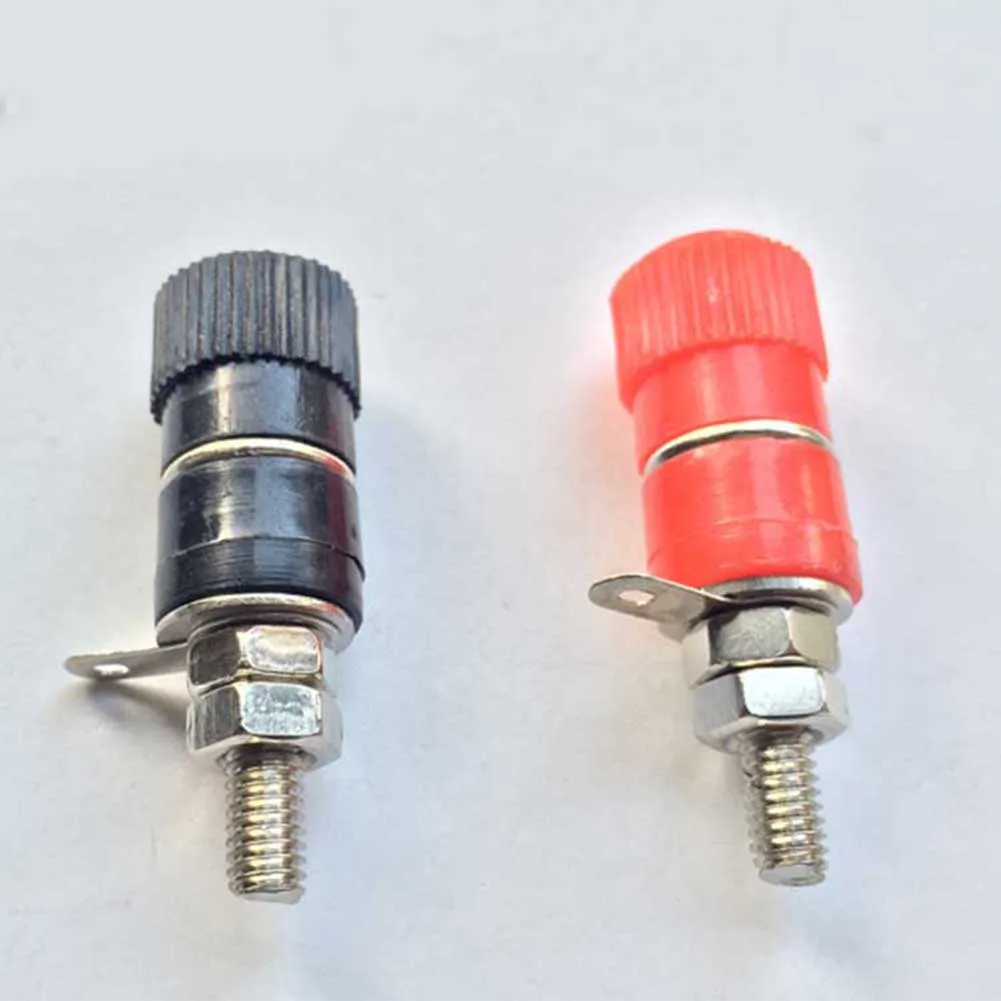 10pcs Terminal Blocks Zinc Alloy ABS 4mm Amplifier Connector Binding Post Banana Plug Jack Mount #907 | Обустройство дома