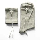 Проводящее серебро волоконный электрод, массажные подушечки и носки, 4 шт. переходных провода для физиотерапии десяткиEMS шт.