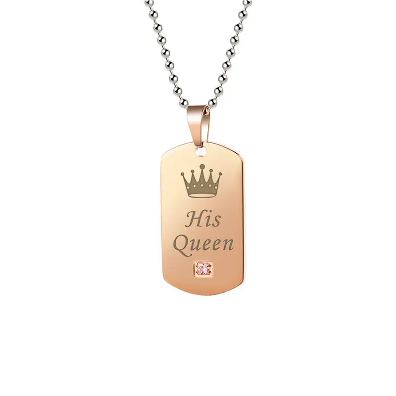 V. Ya Dog Tag военные армейские Жетоны ювелирные изделия лазерное пользовательское имя выгравированный логотип для мужчин и женщин кулон ожерелье из нержавеющей стали Прямая поставка - Окраска металла: Rose Gold Women