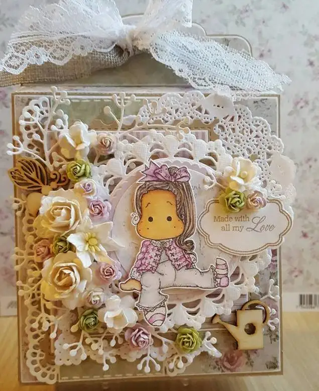 Прозрачные штампы и этикетки AlinaCraft для резки чувства скрапбукинг карточки