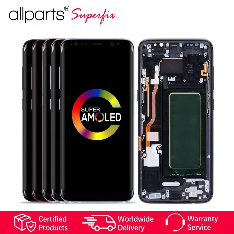 AMOLED дисплей для Samsung Galaxy S8 ЖК-дисплей сенсорный экран с рамкой Ремонт plus ЖК-экран