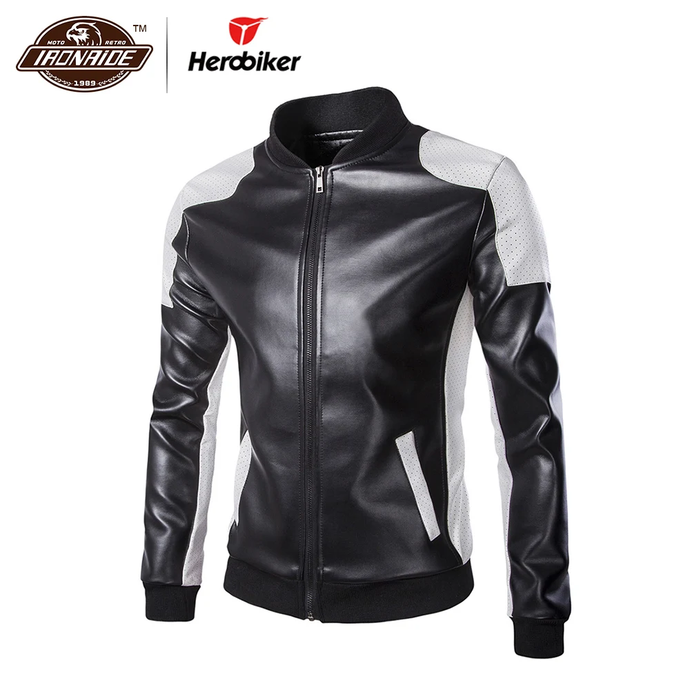 Herobiker Классическая мотоциклетная куртка Мужская винтажная Ретро Повседневная из