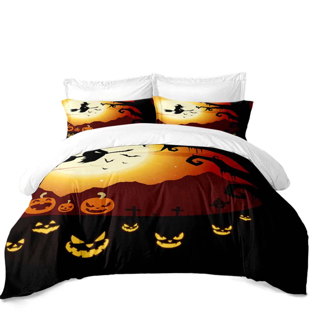 3D комплект постельного белья на Хэллоуин с принтом ведьмы набор пододеяльников