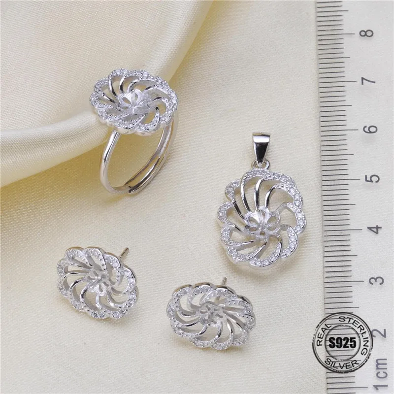 

Necklace/Earrings/Ring Sets Sterling Silver Jewelry Sets Accessories Making DIY Handmade For Women Pearl Jewelry Findings