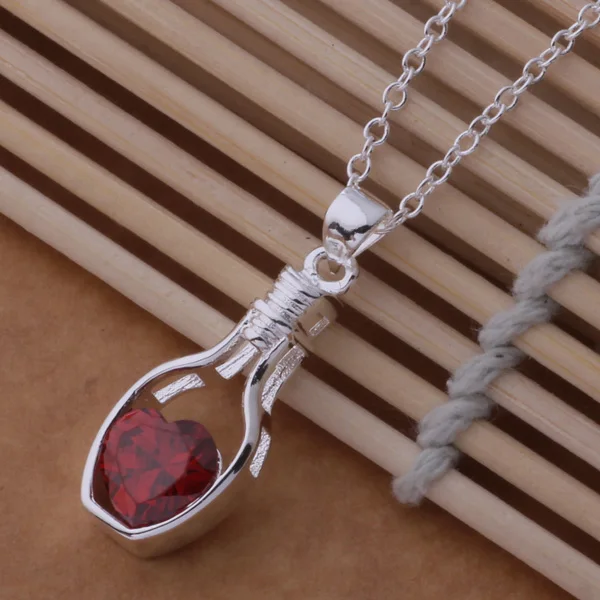 Новое ожерелье с покрытием из серебра 925 пробы Изысканная Милая подвеска в виде