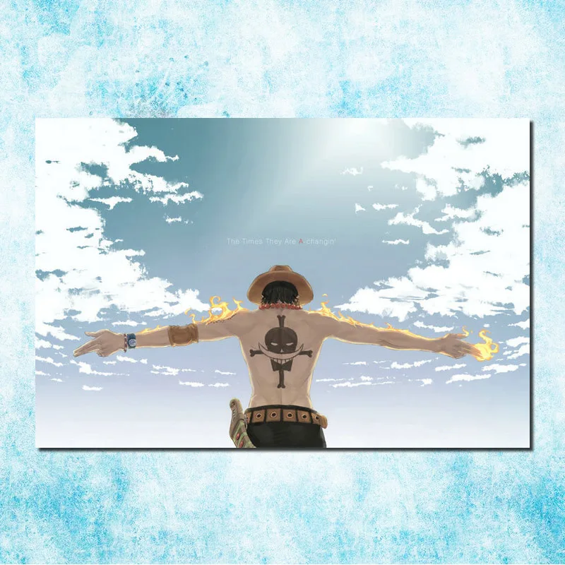 One Piece Луффи Япония Горячая Аниме Шелковый Холст плакат 13x20 дюймов картинки для Room