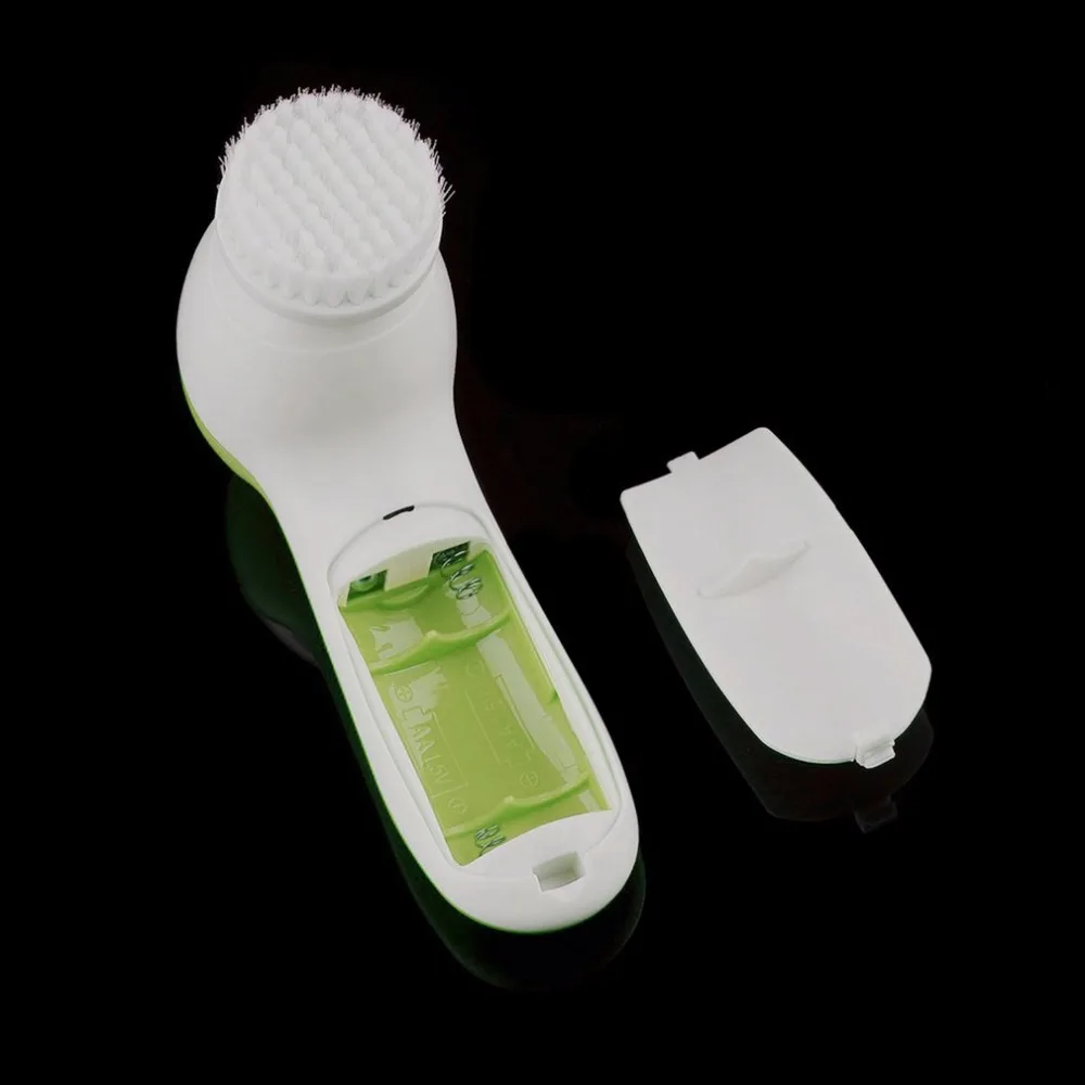 1 Set 5-in-1 Electric Wash Face Brush Facial Cleansing Device Pore Cleaner Body Cleaning Massage Mini Skin Beauty Massager