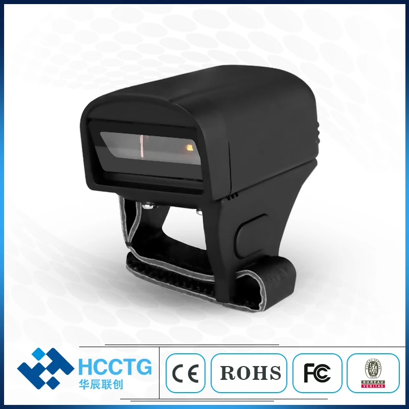 China Laser CCD 300mAh Battery Bluetooth 1D Ring Finger Barcode Scanner HS-S02C
