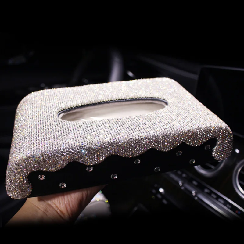 Car Diamonds Stars Tissue Box Cars Tray High-grade Full Diamond Swan Crown Crystal | Автомобили и мотоциклы