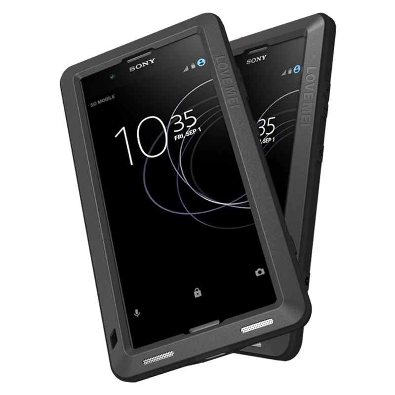 Алюминиевый металлический чехол LOVE MEI для Sony Xperia XA1 Plus противоударный
