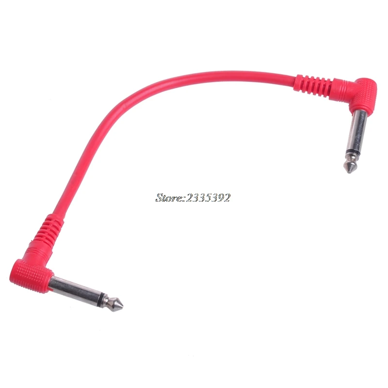 6 шт./компл. гитарные детали цветные Угловые штекеры Аудиокабели соединительные