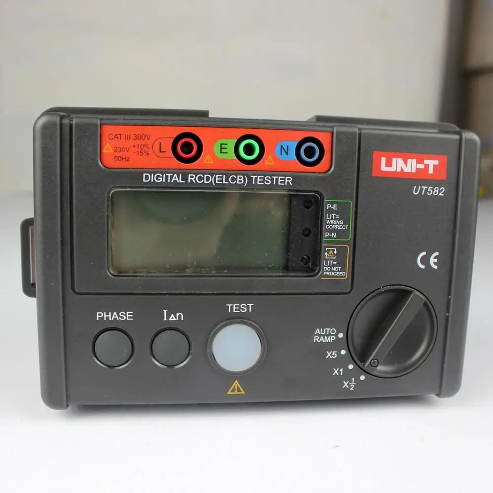 Цифровой тестер RCD (ELCB) UNI T UT582 автоматический измеритель цепи утечки на пандусе с