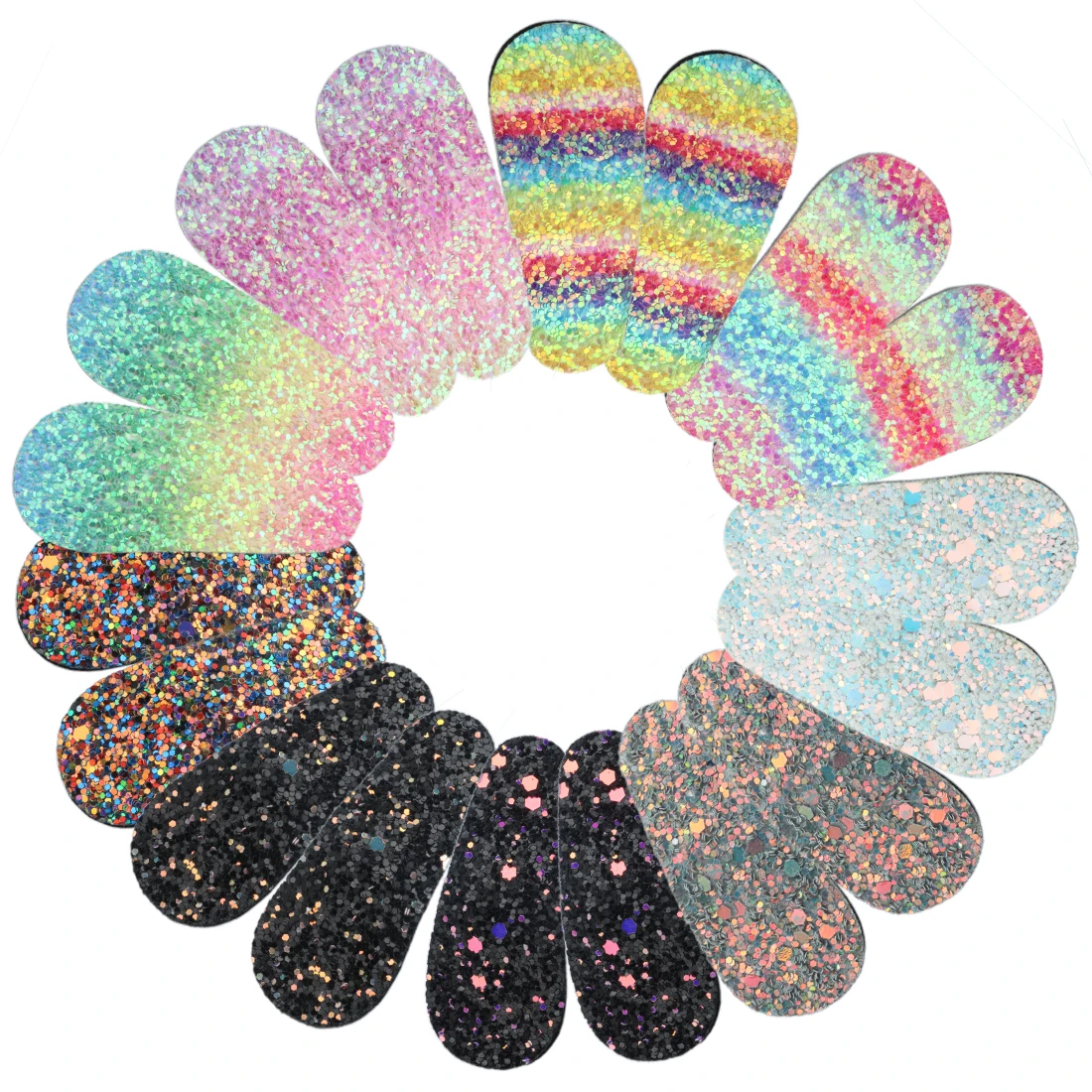 1 пара блестящие заколки для волос детские радужной расцветки леопардовые