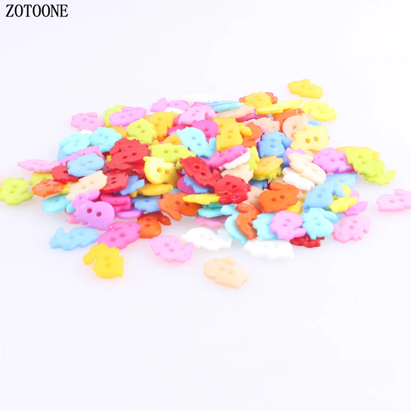 ZOTOONE Разноцветные 100 шт 18*13 мм 2 отверстия смешанные кроличьи деревянные